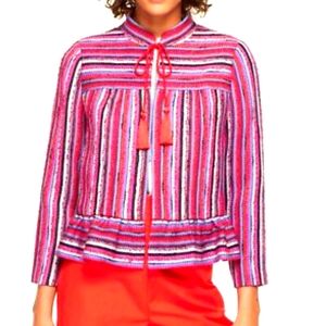 Kate Spade S.6 Multicoloured-Striped Tweed Blazer